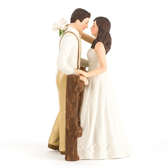 The Love Pinch Couple Funny Wedding Hand painted porcelain Wedding cake  topper