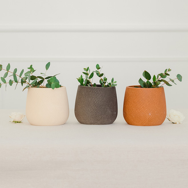 Decorative Planter Set - Ceramic Vase Set - Reception Centerpieces