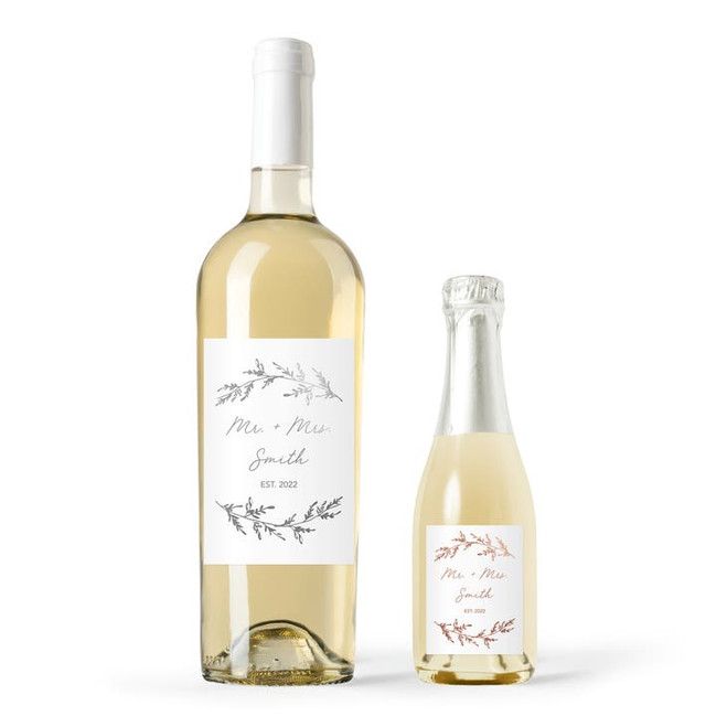 Personalized Foil Wine Bottle Labels - Signature Script 
