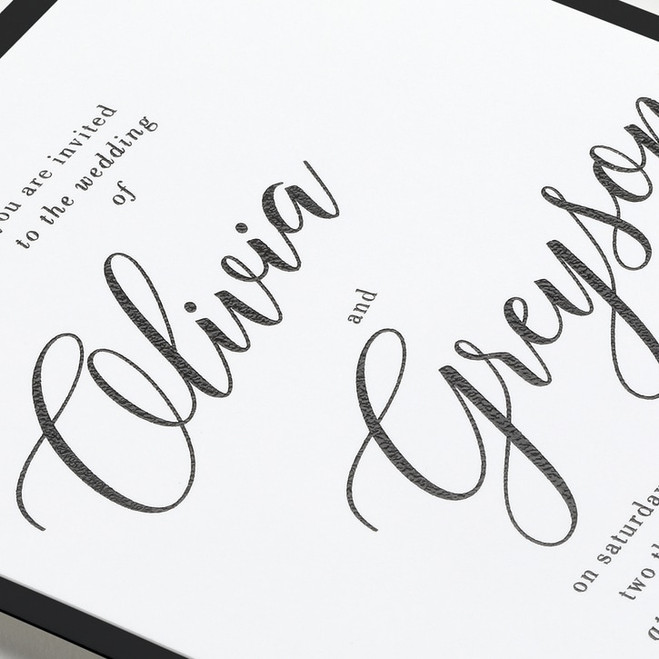 Typography Wedding Invitations - Captivating Affair