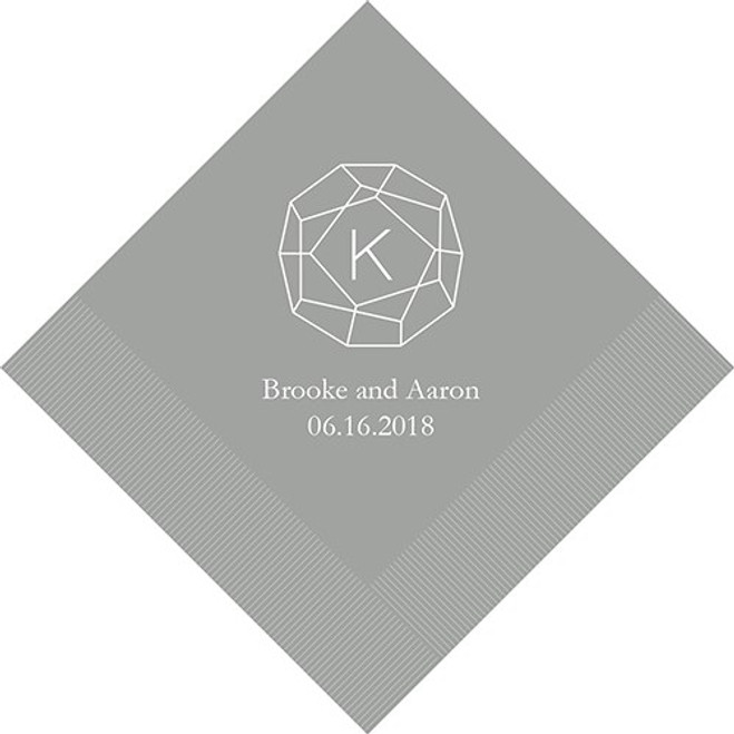 Gemstone Initial Personalized Napkins