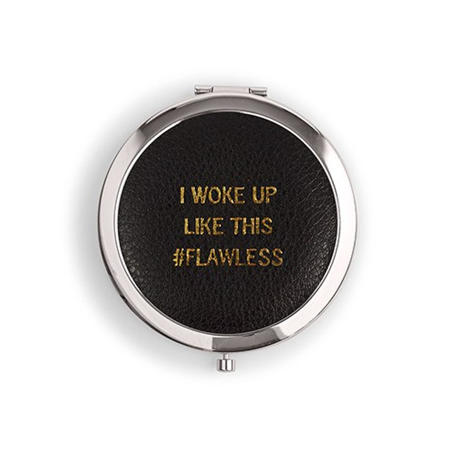Compact Bridesmaid Gift - Faux Leather - Flawless