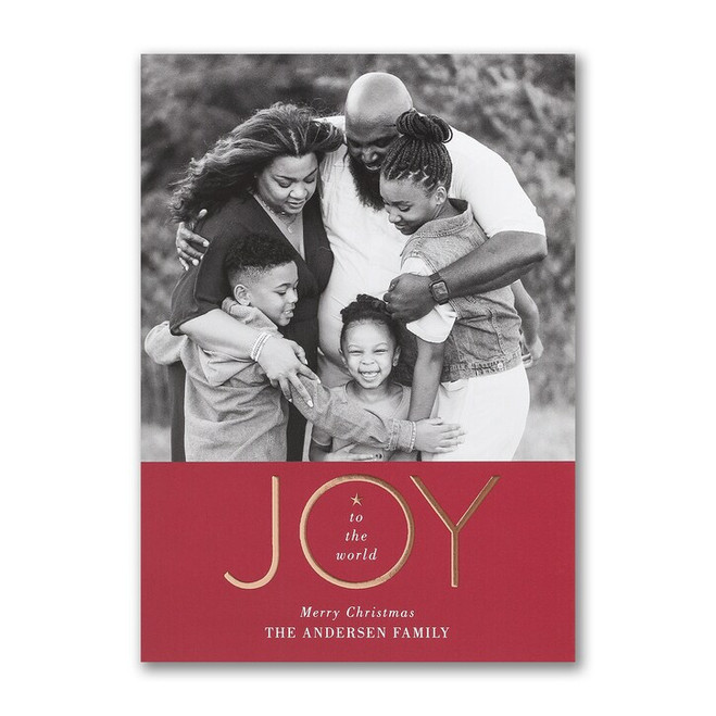 Custom Holiday Cards - Joy to the World Photo