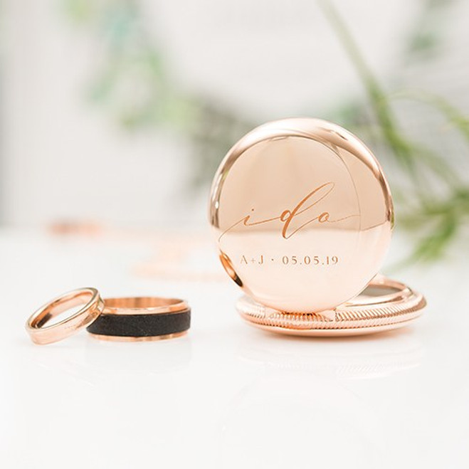 Personalized Pocket Wedding Ring Holder - I Do