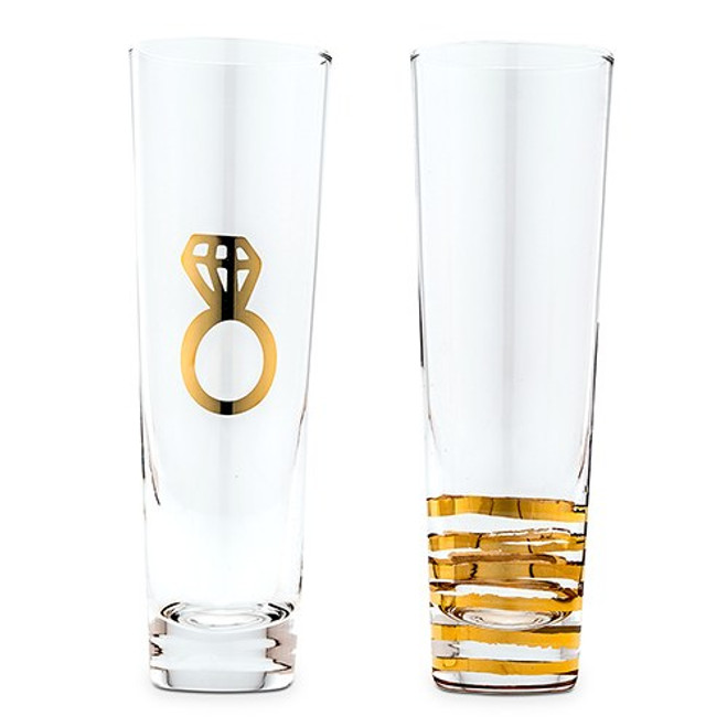 engagement champagne flutes