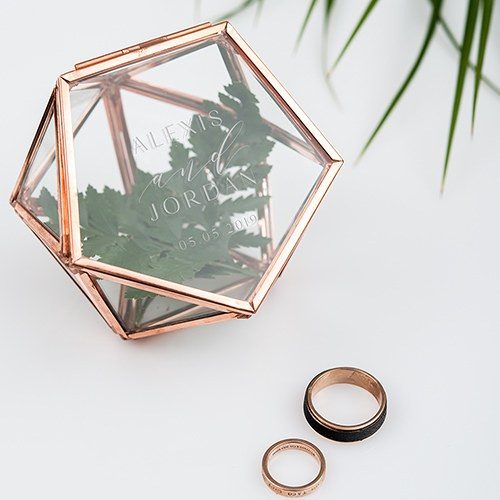 Geometric Terrarium Ring Box Modern Terrarium Ring Box