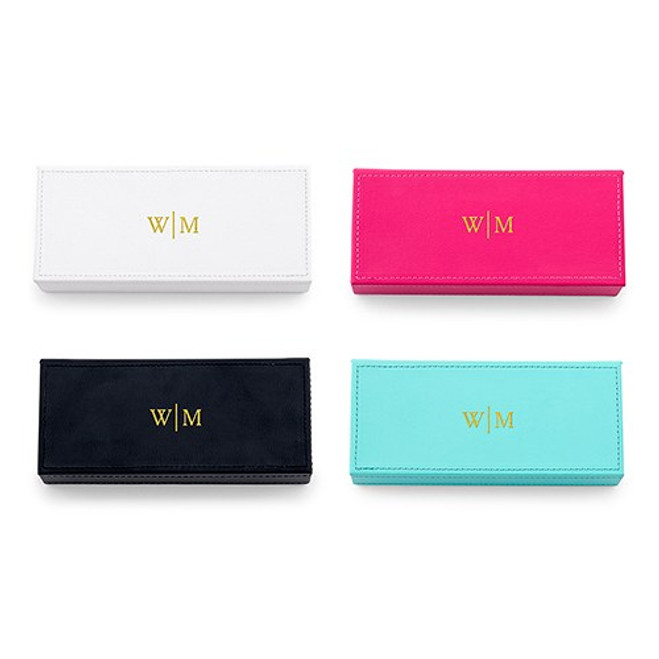 Vegan Leather Jewelry Box - Line Monogram