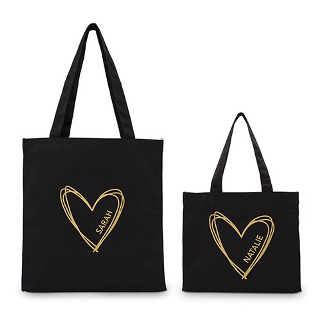 Bridal Party Tote Bag Personalized with Stylized Monogram