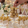 Gold Cylinder Favor Containers with Pedestal 