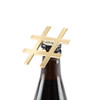 Gold Hashtag Bottle Opener Wedding Favor - Tag Along with Us 