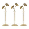 Gold Leaf Test Tube Flower Vases Set