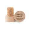 Wooden Bottle Stopper Favors - Mr & Mrs