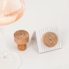 Wooden Bottle Stopper Favors - Diamond Initial