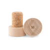 Wooden Bottle Stopper Favors - Diamond Initial