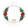 Personalized Christmas Tree Skirt - Poinsettia - Monogram