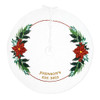 Personalized Christmas Tree Skirt - Poinsettia - Custom Text