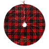 Personalized Christmas Tree Skirt - Buffalo Plaid - Custom Text