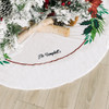 Personalized Tree Skirt - Embroidered - Poinsettia