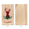 Personalized Wooden Advent Calendar - Plaid Deer - Script Name