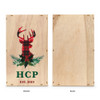 Personalized Wooden Advent Calendar - Plaid Deer - Monogram