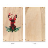 Wooden Advent Calendar - Plaid Deer 