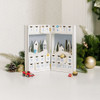 White Wooden Advent Calendar - Cottages