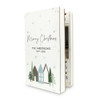Personalized White Wooden Advent Calendar - Cottages - Custom Script Text