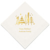 Personalized Holiday Napkins - Christmas Pine Trees