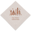 Personalized Holiday Napkins - Christmas Pine Trees