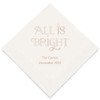 Personalized Holiday Napkins - All Is Bright