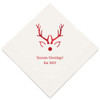 Personalized Holiday Napkins -Rudolph Reindeer