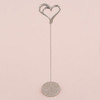 Silver Table Number Holders with Double Hearts