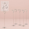 Silver Table Number Holders with Double Hearts