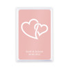 Personalized Playing Card Favors - Double Hearts - Vintage Pink