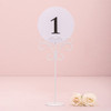 White Table Number Holders in Ornamental Wire