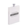 Personalized Flask in White Stainless - Groomsman Monogram Print