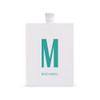 Personalized Flask in White Stainless Steel - Monogram Text - Peacock Green