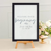 Photo Frame 12x18" - Wedding Signage - Black, White, Fabricated Wood