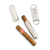 Personalized Cigar Cutter & Tube - Groomsmen Gift - Stacked Monogram