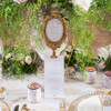 Gold Vintage Table Number Holders with Frame - Oval