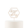 Wood Wedding Cake Topper - Forever and Always