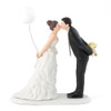 Romantic Wedding Cake Topper - Porcelain - Custom - Leaning In For A Kiss