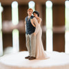 Romantic Wedding Cake Topper - Unique - Casual - Bride & Groom - Embrace