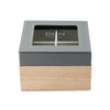Personalized Keepsake Box - Groomsmen Gift - Wood & Leather - Mod Initials