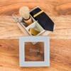 Personalized Keepsake Box - Groomsmen Gift - Wood & Leather - Mod Initials