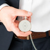 Personalized Mechanical Pocket Watch in Silver - Emblem