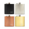 Personalized Black Hip Flask - Initials - Groomsmen Gift