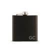 Personalized Black Hip Flask - Initials - Groomsmen Gift