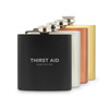 Personalized Black Hip Flask - Thirst Aid - Groomsman Gift