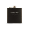 Personalized Black Hip Flask - Thirst Aid - Groomsman Gift